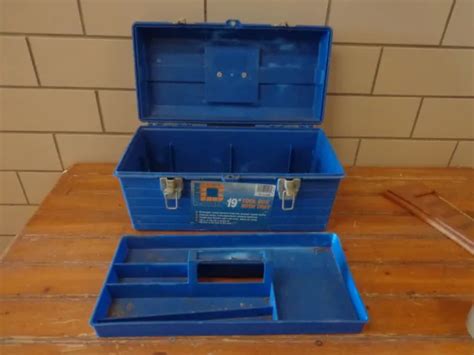 Genuine Builders Square 19” Blue Tool Box (No Plastic Tray)